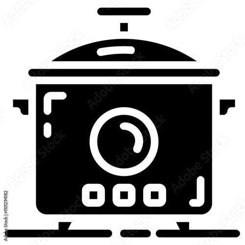 cooker vector glyph icon