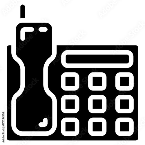 landline vector glyph icon