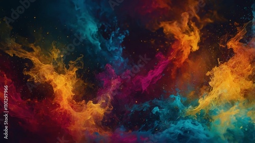 Fiery gradient abstract background with bright spots