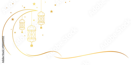 Eid mubarak decoration. Vector illustration