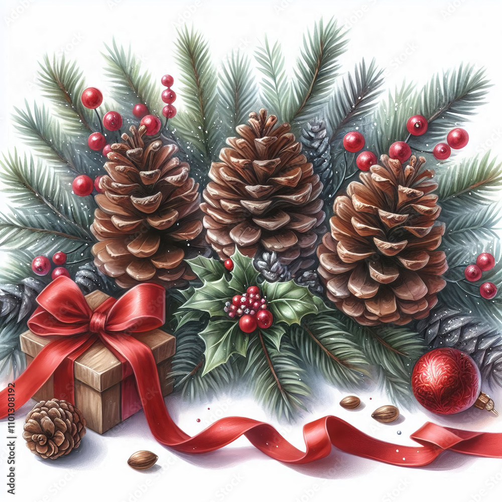 christmas decoration with cones christmas decoration with cones