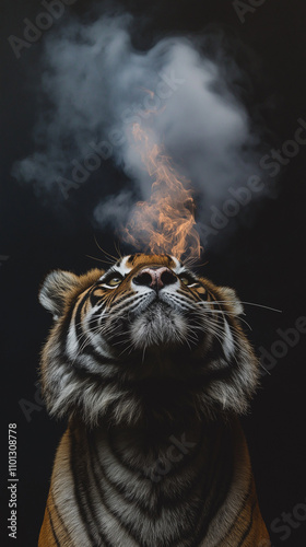 tiger in the sun