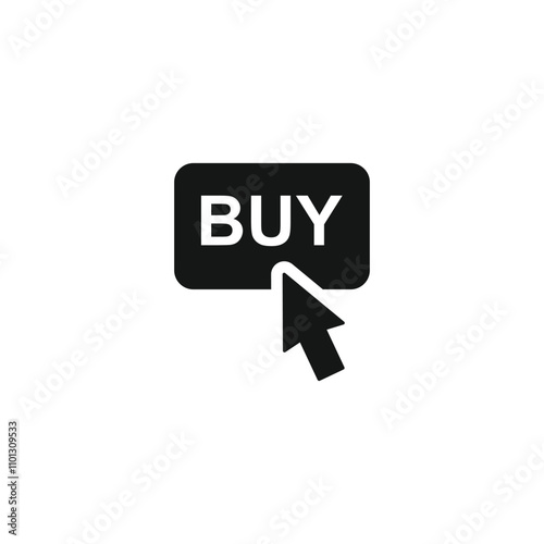 Click buy icon template vector illustration