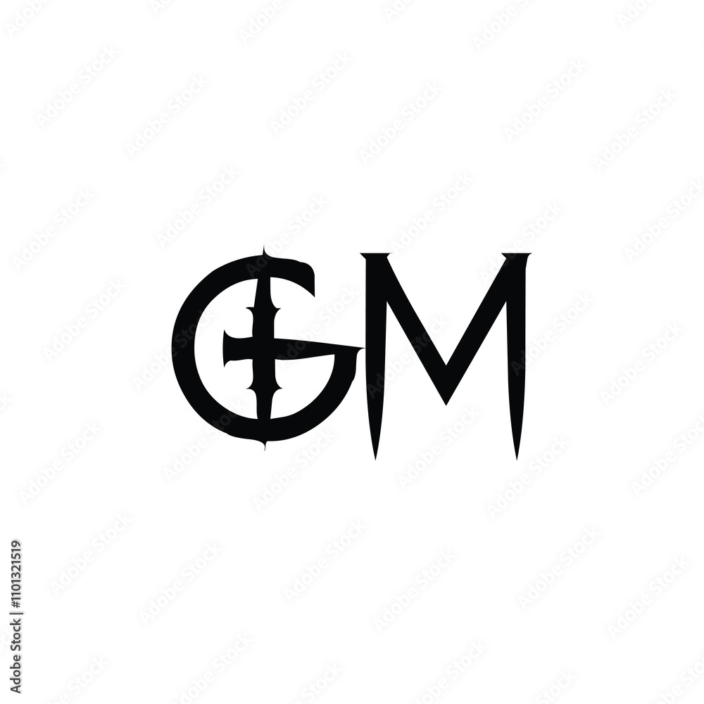GM monogram logo design letter text name symbol monochrome logotype alphabet character simple logo GM monogram logo design letter text name symbol monochrome logotype alphabet character simple logo