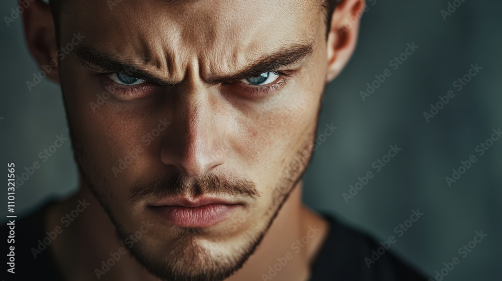 Obraz premium The Intense Man's Close-Up