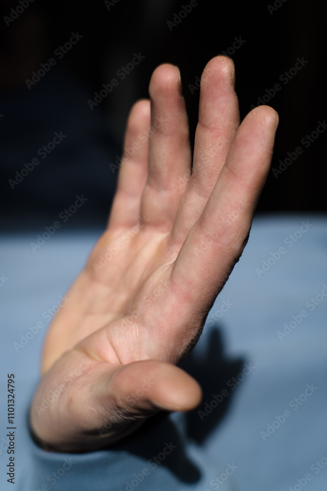 Obraz premium Man's hands, help gesture, open attitude