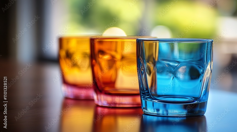 Colorful Glass Reflection Still Life Photography Colorful Glass Reflection Still Life Photography
