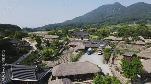 Drone shooting of Oeam Folk Village in korea
