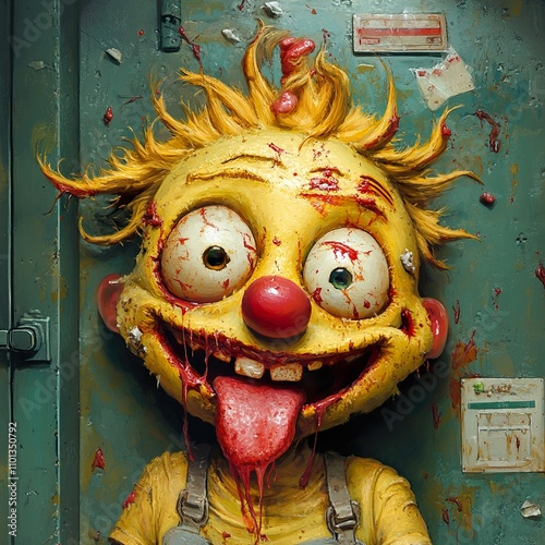 Grotesque Cartoon Character: A Bloody, Horrific Masterpiece photo