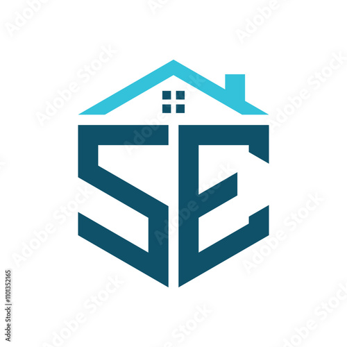 SE House Logo Design Template. Letter SE Logo for Real Estate, Construction or any House Related Business