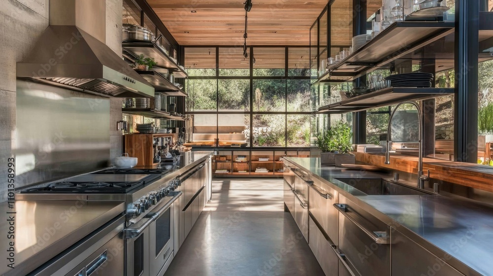 Modern Kitchen with Stunning Views Modern Kitchen with Stunning Views