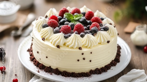 Wallpaper Mural Cake with berries Torontodigital.ca