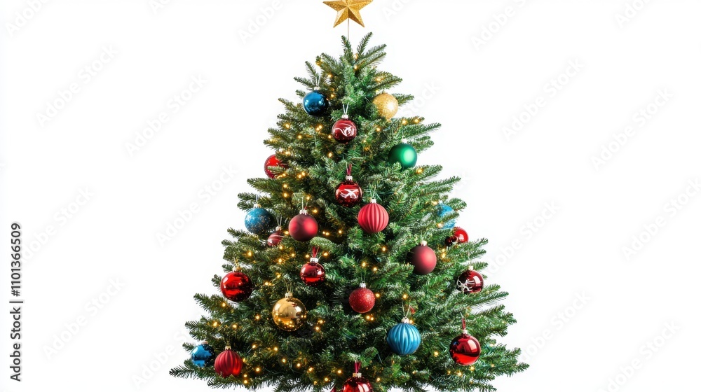 A Christmas tree with many ornaments on it A Christmas tree with many ornaments on it