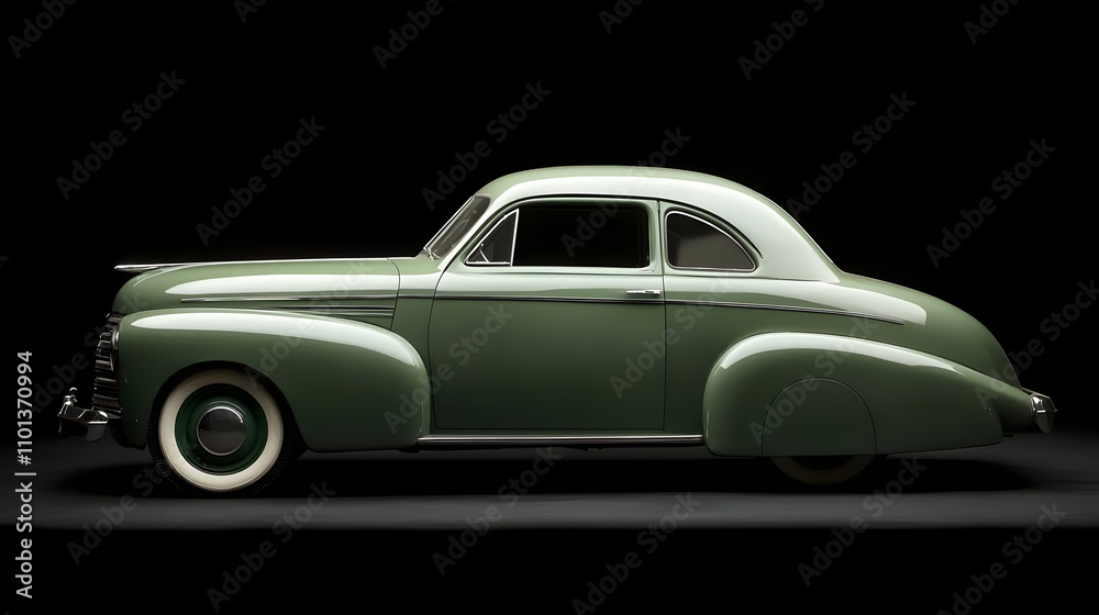 Obraz premium Classic 1948 Pickup Truck with a Retro Streamlined Shape