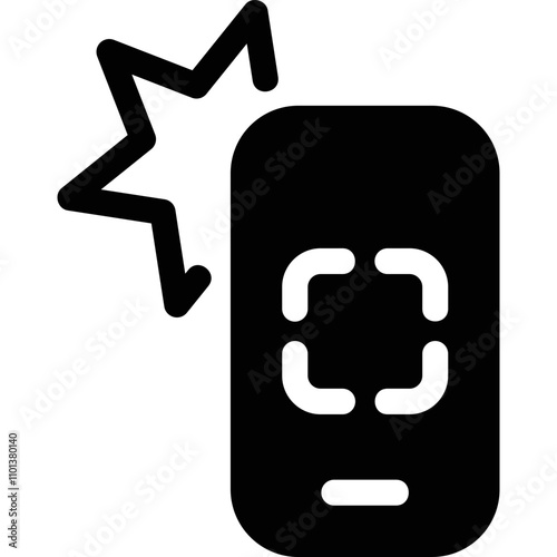 Simple vector icon smartphone, camera