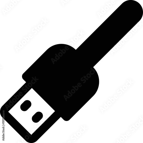 
Simple vector icon usb port