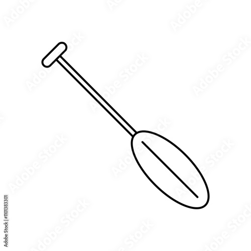 Paddle icon vector. Oar illustration sign. Rowing symbol or logo.