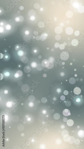 Silver Holiday Background. Particles with neutral color background, vertical resolution, seamless loop.