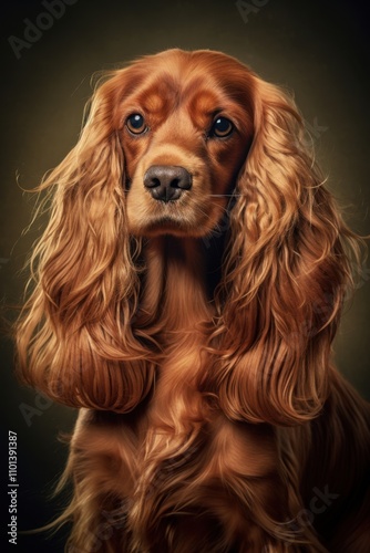 Elegant cocker spaniel portrait highlighting luxurious fur and calm expression Thankful For My Dog Day photo