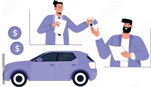 Car Dealership Concept Illustration