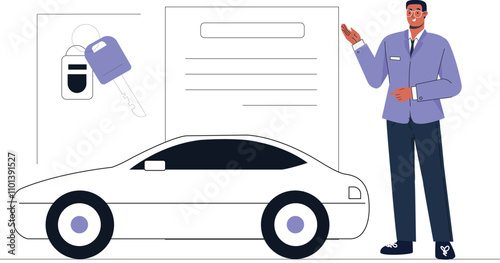 Car Dealership Concept Illustration