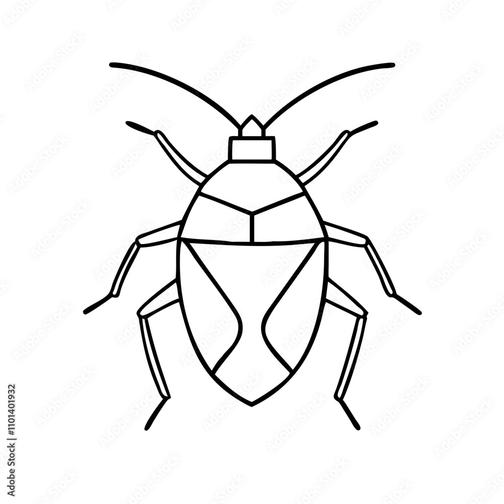 Stink bug line icon. Vector illustration Stink bug line icon. Vector illustration