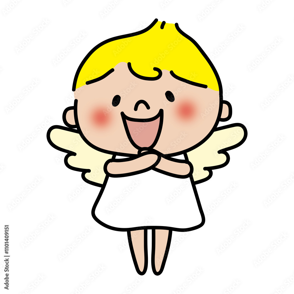 Fototapeta premium 羽根を広げている天使