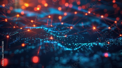 Wallpaper Mural Abstract Digital Network Connection Torontodigital.ca