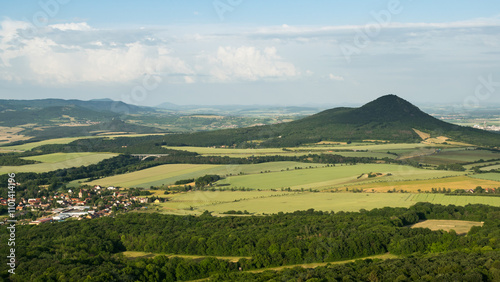 amazing landscape of the Bohemian Central Highlands, Czech Republic
