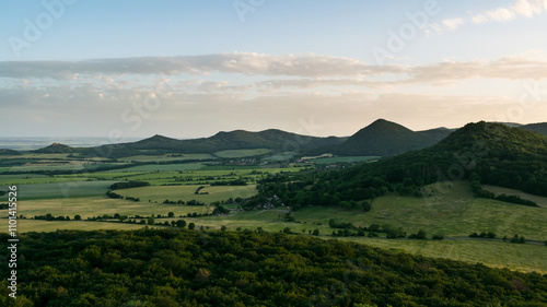 Landscape of the Bohemian Central Highlands, Czech Republic.