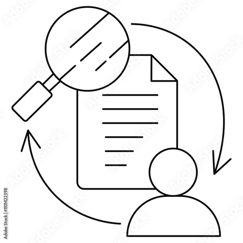Sprint Retrospective Icon. Vector Icon Design
