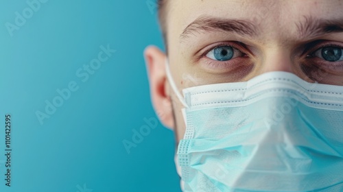 Portrait of a medical professional wearing a face mask to represent healthcare support during the pandemic and promote safety in medical environments