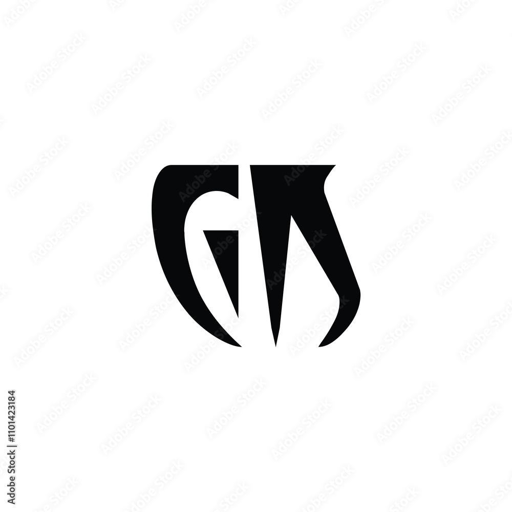 GN monogram logo design letter text name symbol monochrome logotype alphabet character simple logo GN monogram logo design letter text name symbol monochrome logotype alphabet character simple logo