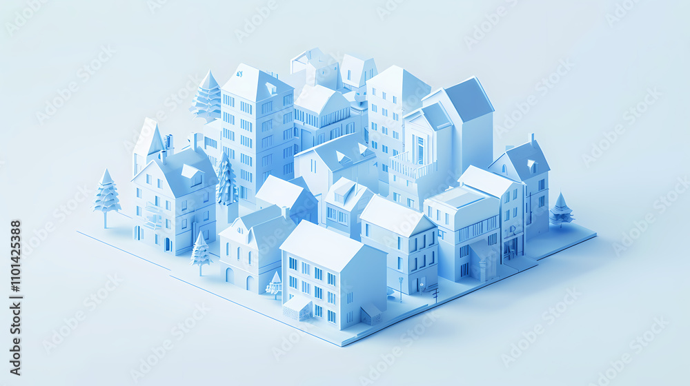 Fototapeta premium 3d render of a building