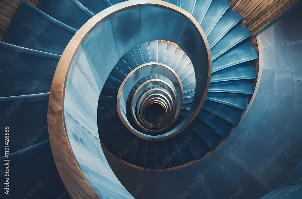 Obraz premium spiral staircase in a staircase