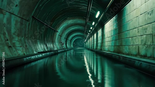 Enigmatic Undercroft: A Stunning Exploration of an Abandoned Tunnel with Reflections photo