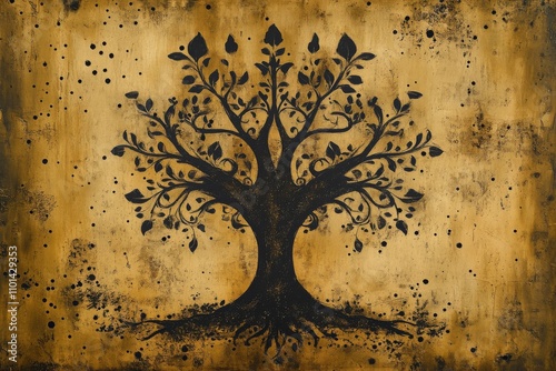 Family History Tracker Family Tree Template with Space for Future Generations and Ancestry. Concept Genealogy Chart for Descendants.