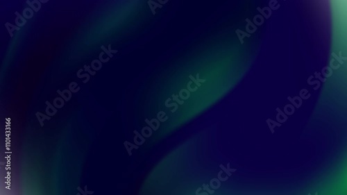 It presents dark blue green abstract swirling gradients.