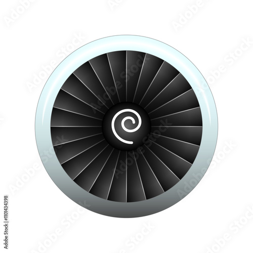 The turbine of the aircraft. A gas turbine engine.