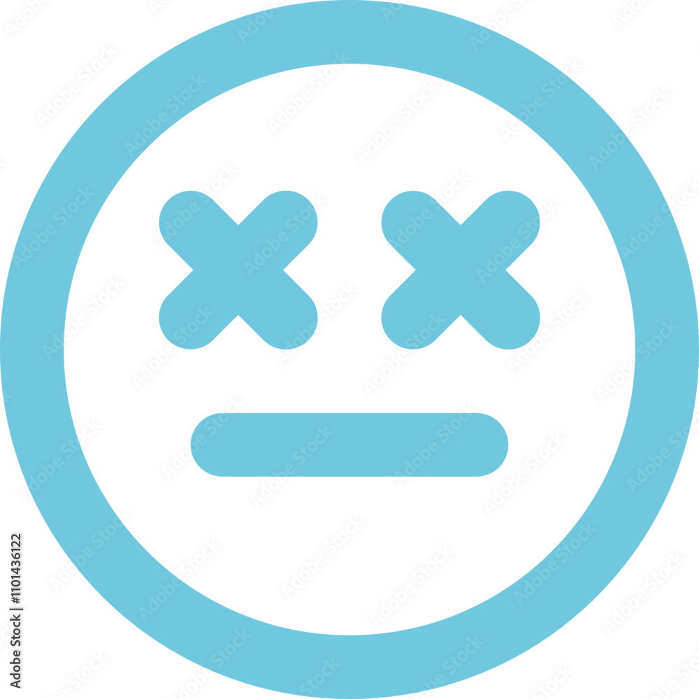 Fototapeta premium Emoji-Dizzy-Neutral icon logo design