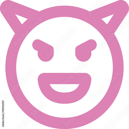 Emoji-Devil-Laugh icon logo design