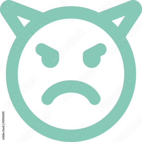 Emoji-Devil-Sad icon logo design