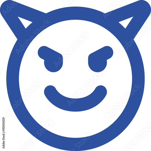 Emoji-Devil-Smile icon logo design