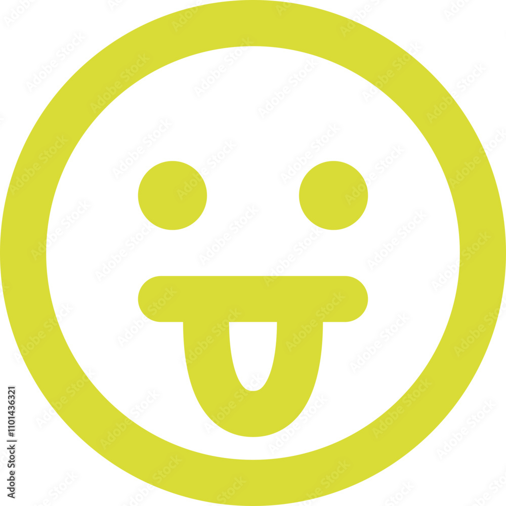 Emoji Tongue icon logo design