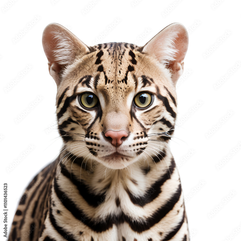 Obraz premium ocelot on white background