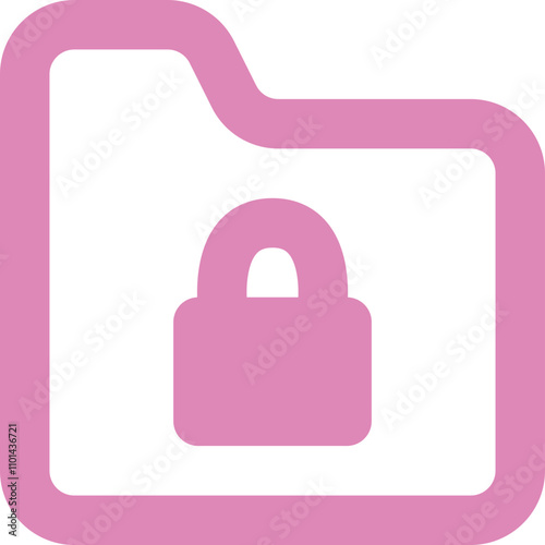 Folder Lock icon logo design