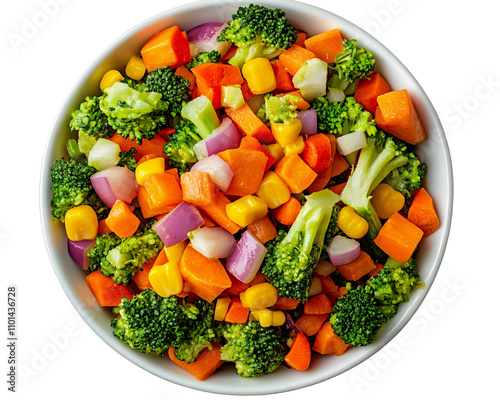 a bowl of vegetables in a white bowl photo