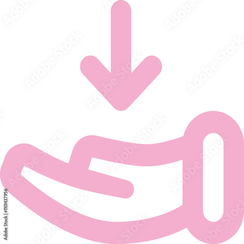 Receive icon logo design