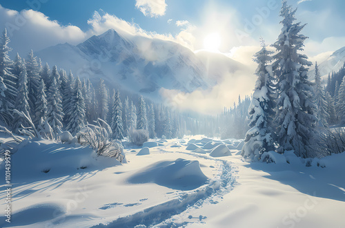 winter mountain landscape