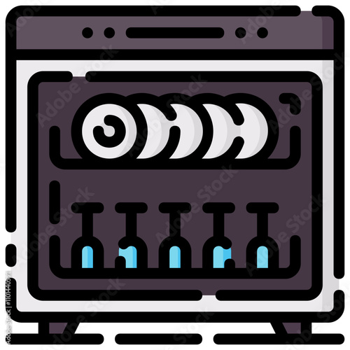 dishwasherfilled outline vector icon